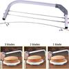 Adjustable 3 Blades Cake Cutter Stainless Steel Interlayer Cake Slicer Baking Tool Leveler Toast Cut Saw Bread Cutter Slicer