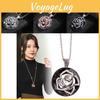 Elegante Lange Kristall-Rosenblüten-Pulloverkette für Damen mit stilvollem Blumendesign