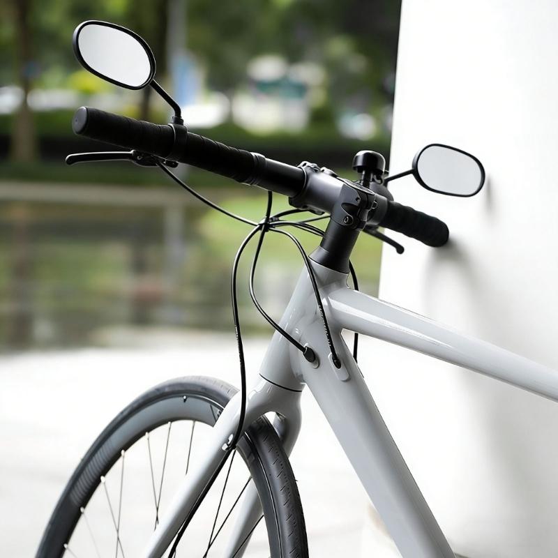 Bicycles Rearview Mirror Adjustable Bicycles Handlebars Mirror Bicycles Handlebars Plug Rearview Mirror Easy to Install