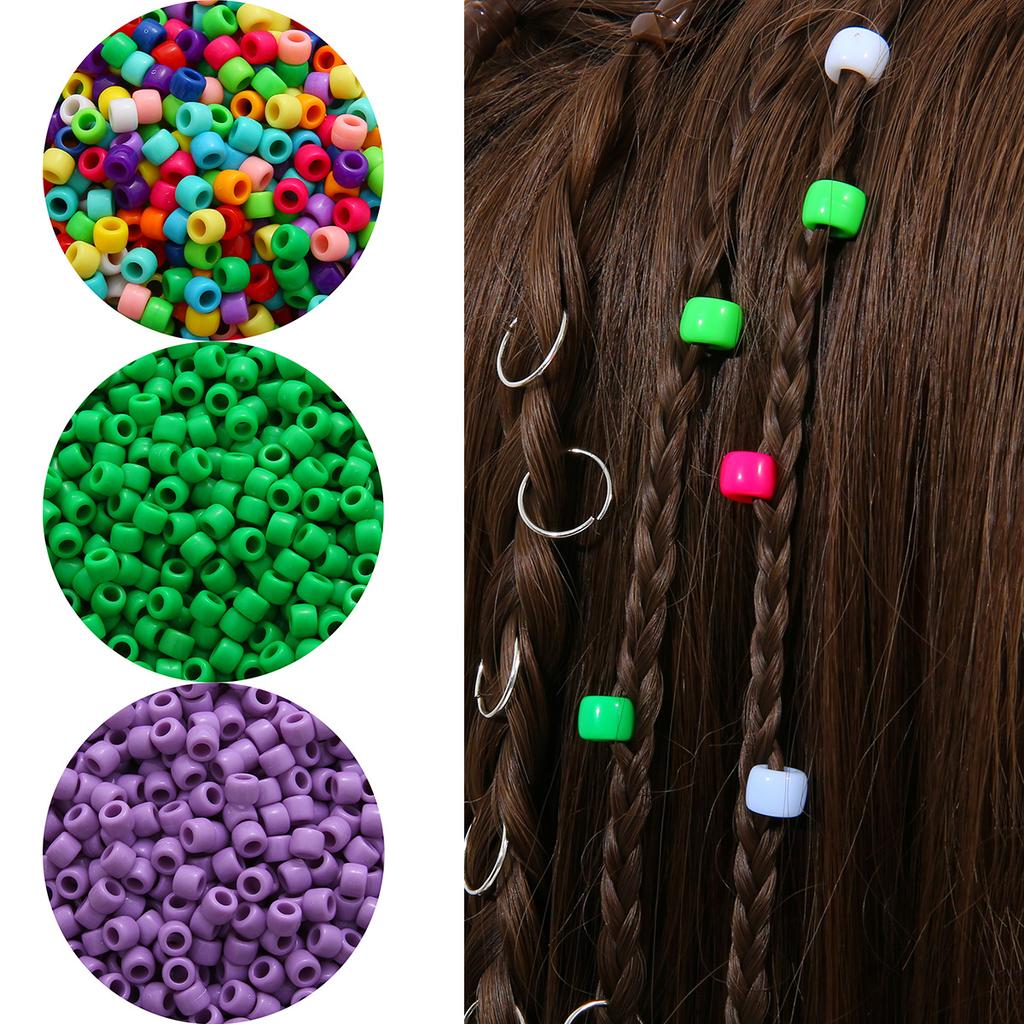 Handmade Bracelet Beads Acrylic Large Hole Barrel Beads Pony Beads Weaving Handmade Diy Bracelet Plastic Beads Jewelry Accessories Beads Loose Beads