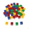 Cubos em branco acrílicos mistos de 16mm para jogos de tabuleiro em sala de aula, adesivo DIY, ensino de contagem de matemática, festa