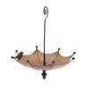 Hanging Metal Umbrella Bird Bath Feeder for Garden Balcony Patio Outdoor Decors Ornate Iron Bird Feeding Station