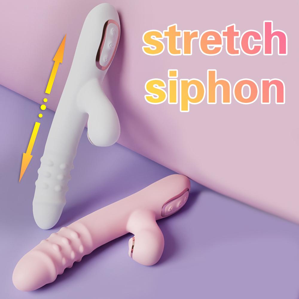 Dildo Vibrante con Movimento Spingente con molteplici modalità di vibrazione/succhiamento, Giocattoli Sessuali Multifunzione Impermeabili Spingenti, con Leccata