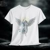Ethereal Angel T Shirt Hand Drawn Fantasy Design Vintage Homme Slightly Fashion Comfortable Soft Designer Clothes