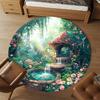1PC Fairy Garden Office Round Area Rug, Under Office Chairs Bedroom Living Room Home Decor, Carpet for Office -1110083