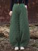 2025 Winter Women's Retro Quilted Diamond Pattern Lantern Pants - Thick Warm Cotton Linen