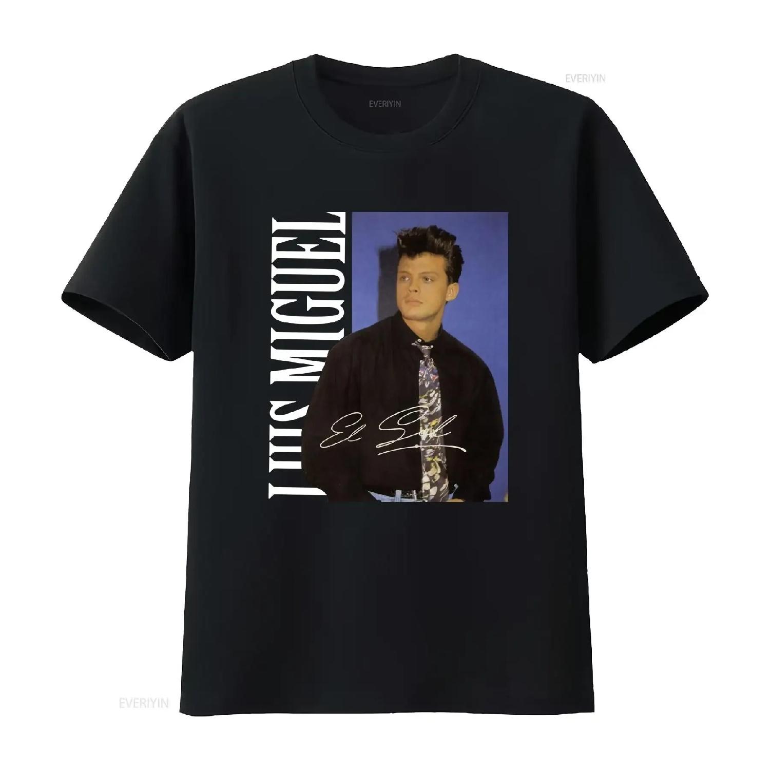 Signature Luis Miguel Vintage 2023 T shirt Cotton Mom Dad Friends BEST s vintage Washed Versatile graphic Slightly Soft Casual XXXXL