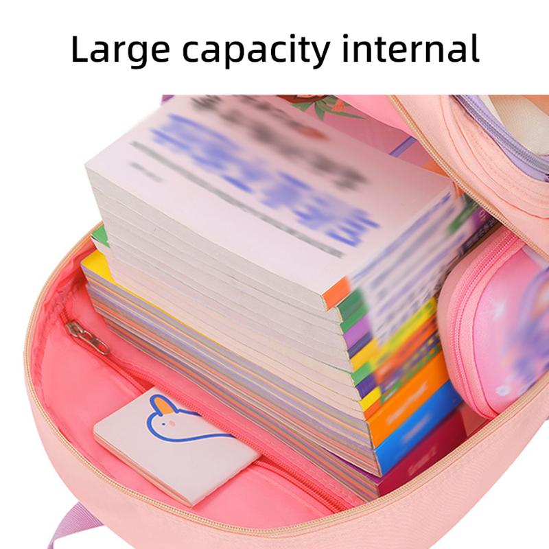 Elementary School Backpack for Grades 3-6 Ergonomic Waterproof Lightweight Schoolbag Multi-functional Refrigerator-style Student Backpack