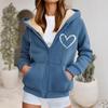 Women's Fashion Casual Sweatshirt Loose Zipper Cardigan Long Sleeve Hooded Jacket