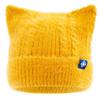 New Women And Girls Cat Ear Knit Beanie Hat, Cute Faux Fur Fluffy Candy‑Color Winter Hat, For Winter Daily Street Wear
