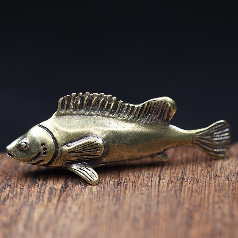 

Retro Brass Ocean Fish Watching Fishes Sea Animals Model Fishbowl Decoration Action Figurines Education Miniatures
