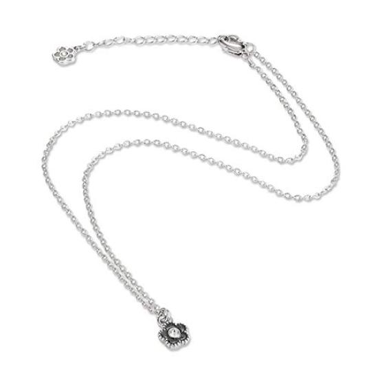 Mary Quant Glitter Epaux Bijou Silver Necklace, Pearl, Daisy, 269903795, Women's, (1600