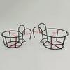 Hanging Railing Plant Pot Holder Outdoor Balcony Deck Flower Pot Holder Basket for Garden Patio Ledge Round