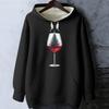 Women's Christmas Print Loose Casual Long Sleeve Hooded Sweatshirt