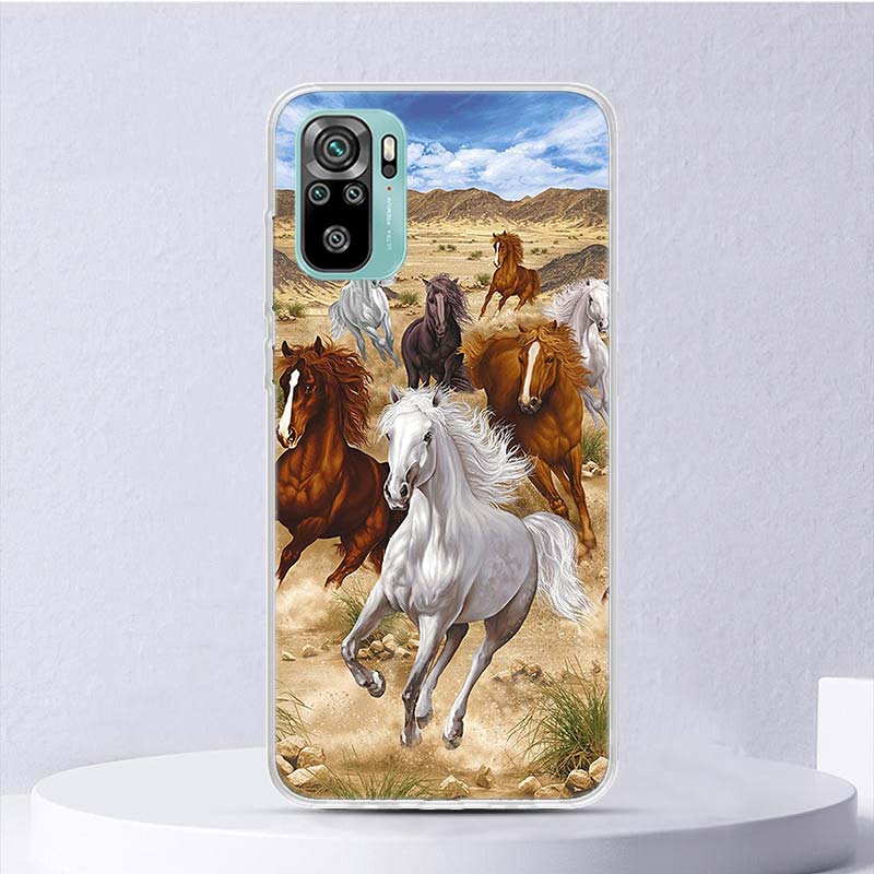 Horse Great Beauty Galloping Soft Case For Xiaomi Redmi Note 14 13 12S 11S 10S 12 Pro Plus Phone Cover 11 10 11E 11T Note14 Shel