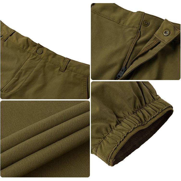 Timberland Solid Color Mid Waist Cuffed Outdoor Lightweight Casual Pants Men bottoms Dark-Olive-Green A5XFF-302