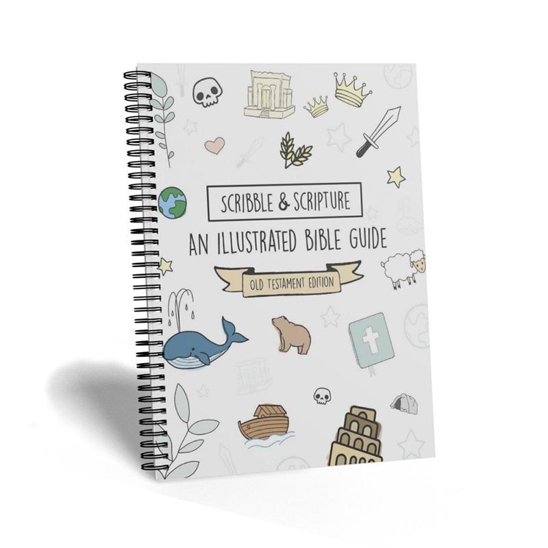 Scribble & Scripture: The Bible Made Simple - Illustrated Bible Guide, Spiral-Bound Notebook With Inspirational Illustrations