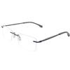 RSINC Rimless frame/eyeglass/Spectacle, Optical, Prescription, For Men And Women, Black-Grey- BR-3 N1 C9-AL2B-Z8K4