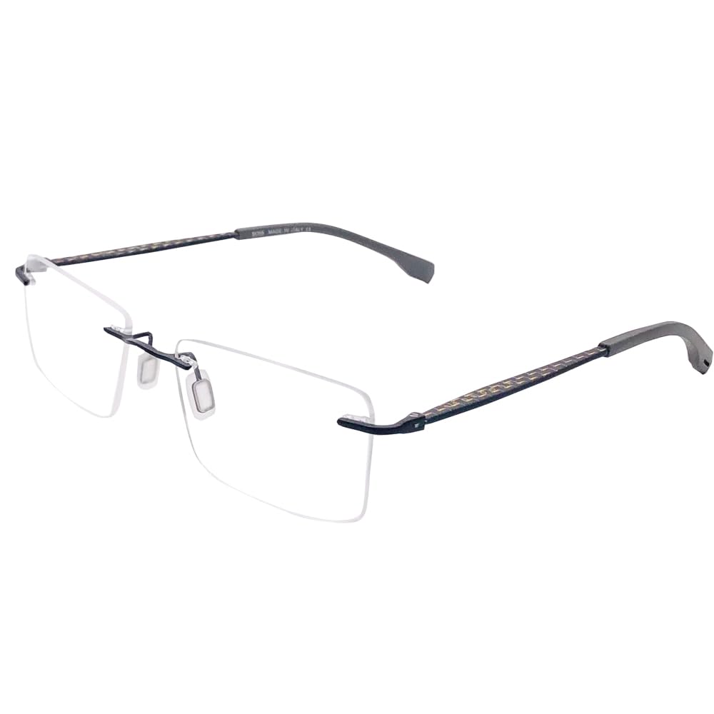 

RSINC Rimless frame/eyeglass/Spectacle, Optical, Prescription, For Men And Women, Black-Grey- BR-3 N1 C9-AL2B-Z8K4