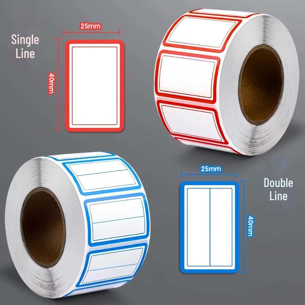 Waterproof Self-Adhesive Name and Memo Roll Stickers for Office Use