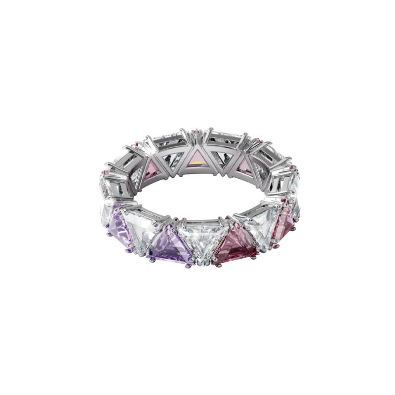 Swarovski Matrix Triangular Cut Crystal 925 Silver Ring Women s 5608531