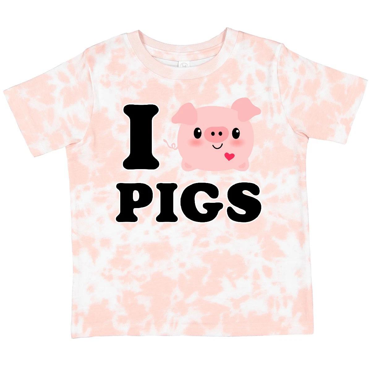 Inktastic I Love Pigs Toddler T-Shirt Chibi Lover Farm Oink Idea From Child Kid 150