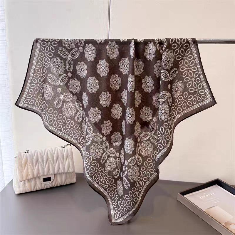 Paisley Patchwork Cotton & Linen Square Scarf for Women - Silk Neck Tie for Shirts, Suits & Waist - Spring/Summer Fashion Accessory