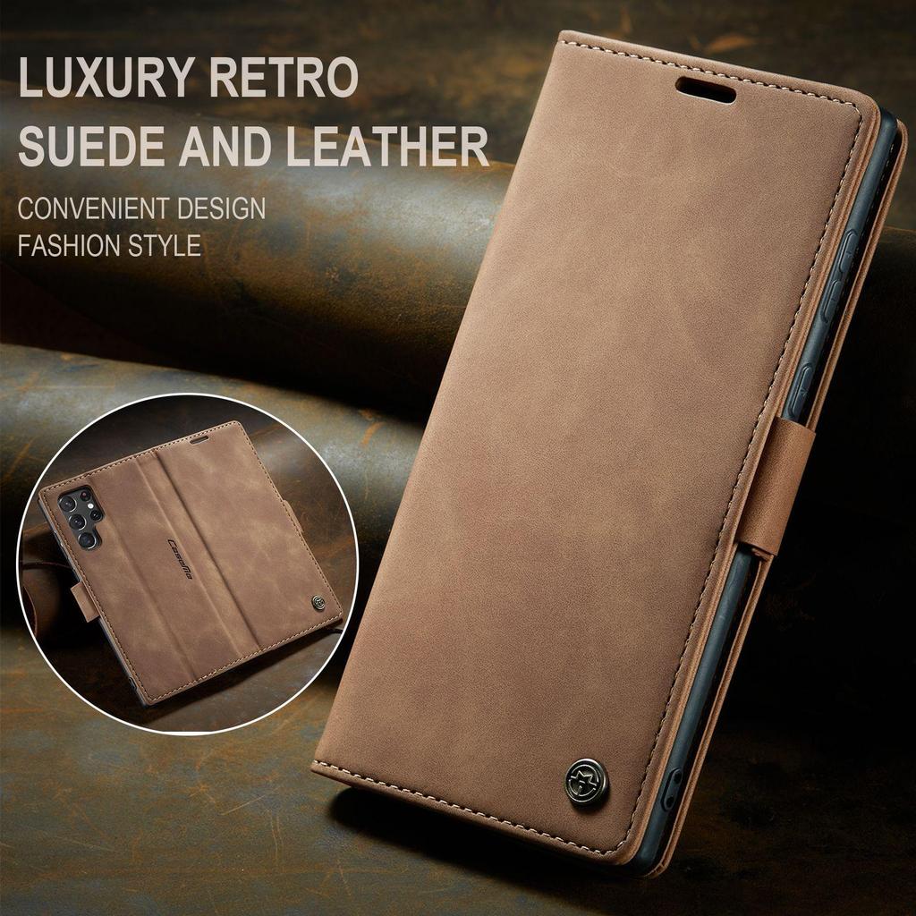 Samsung Galaxy S23 Ultra/S24 Leather Flip Case with Card Slot