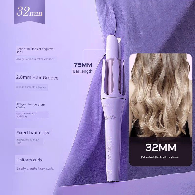 Lena Durable Hair-Styling Rotate Fully Automatic Hair Curler 32mm Extended Version [2000W Negative Ion Model]