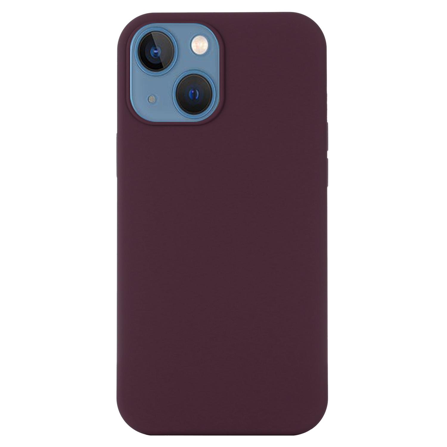 

For iPhone 15 Plus Anti-Drop Phone Case Soft Silicone Phone Cover Compatible with MagSafe Wireless Charging Wine Red