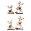 2Pcs Reindeer Statues Decorative Collectable Deer Figurine Lover Sculpture for Dining Room