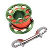 15m Cable Scuba Diving Reel Aviation Aluminum Diving Line Reel with Double Ended Hook for Outdoor Boating Marine