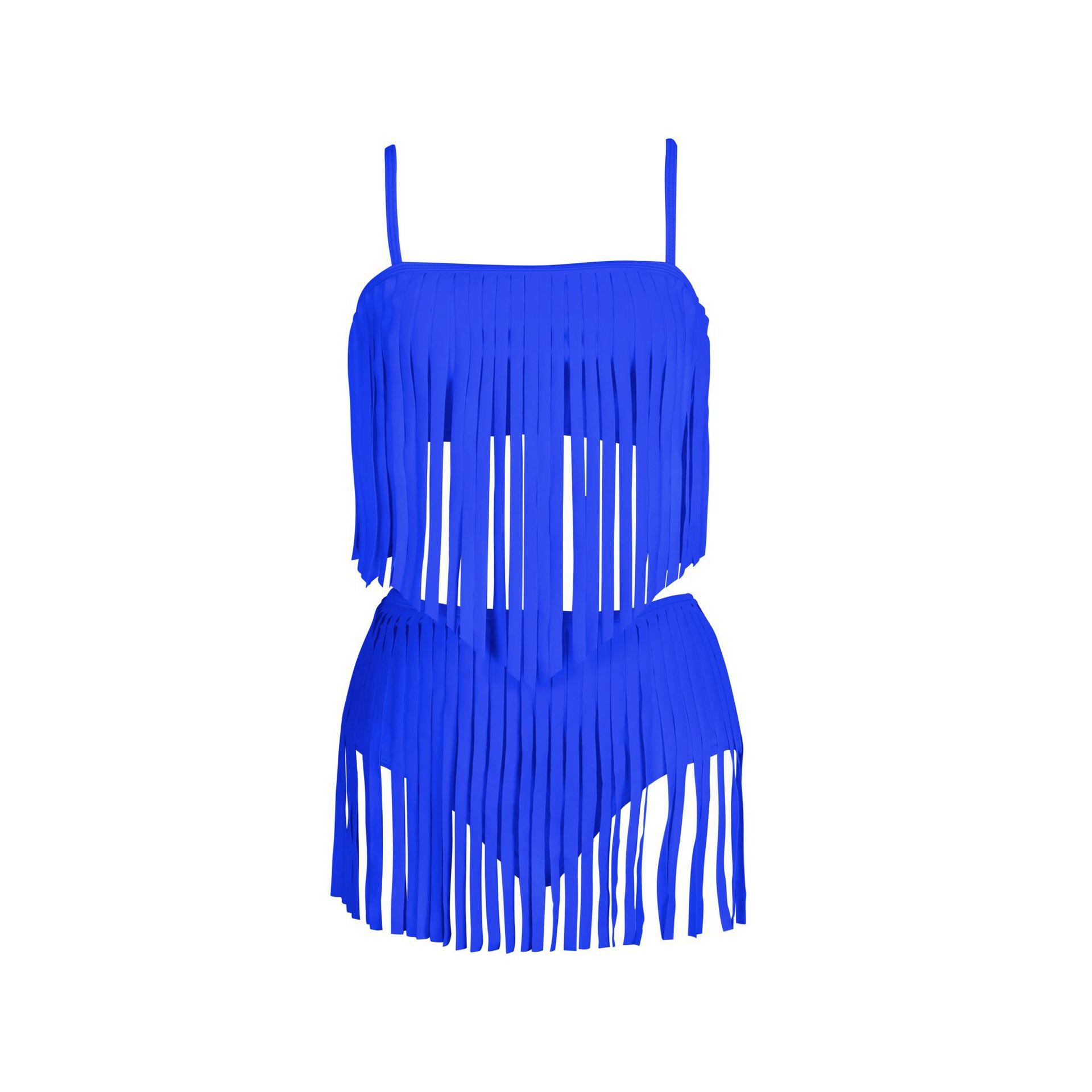 TS JYL-BK312 V-Neck Print Swimsuit, Tie Waist Two-Piece Swimwear For Beach S золотистый