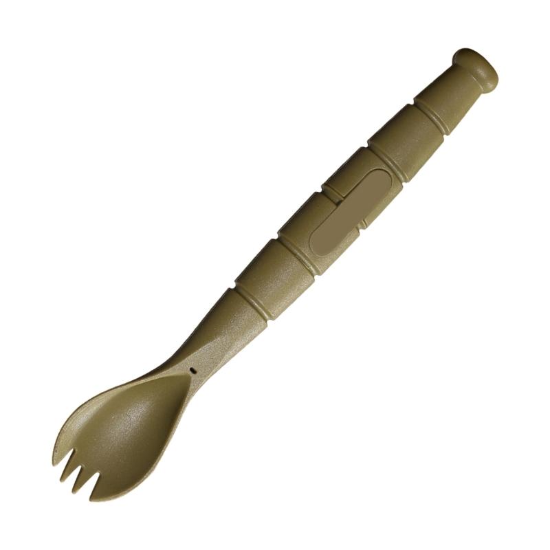 3-i-1 Utomhus Campingbestickset Kompakta Korrosionsbeständigt Stål Gaffel Sked Kombinationer för Ryggsäcksvandring Vandring och Picknicks