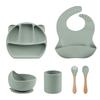 ZISIZ Kids Silicone Dinner Plate & Tableware Set