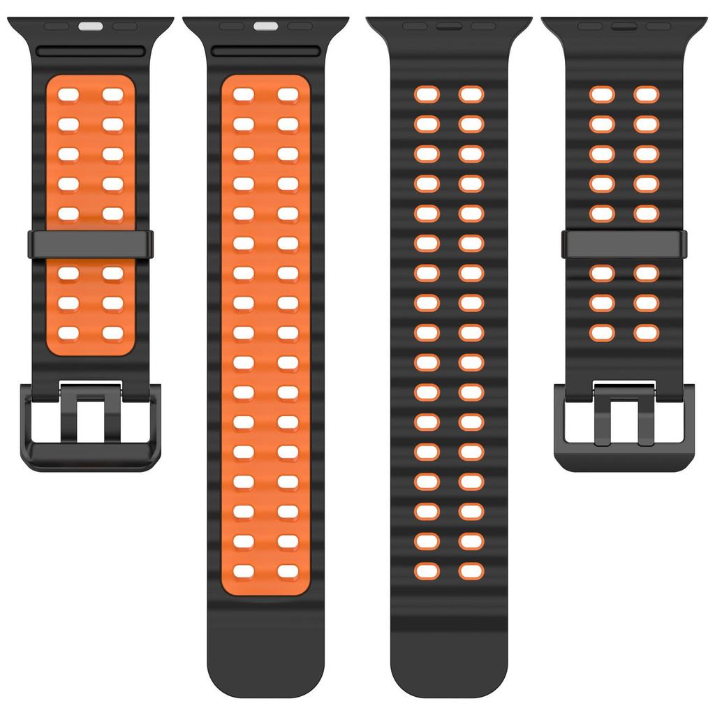 Ocean Silicone Strap for Apple Watch Ultra 2 49mm Band Breathable Bracelet for iWatch Series 10 46mm 42mm 9 8 7 6 SE 45mm 44mm