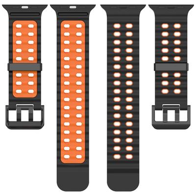 Ocean Silikonarmband für Apple Watch Ultra 2 49mm Band Atmungsaktives Armband für iWatch Serie 10 46mm 42mm 9 8 7 6 SE 45mm 44mm