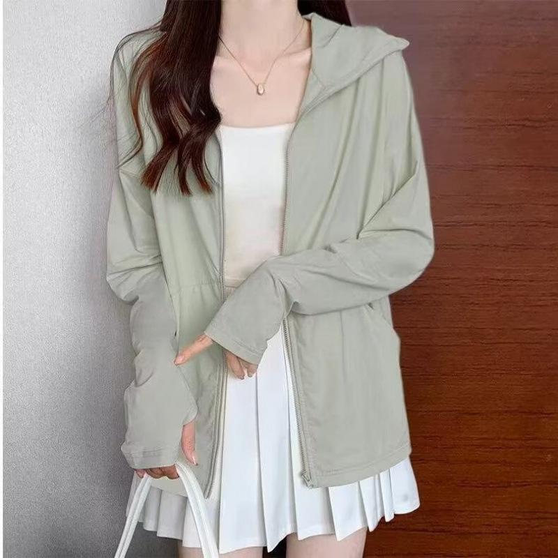 Women's lightweight ice silk sun protection clothing, UV protection, 2026 summer model, loose-fitting, breathable sun protection clothing