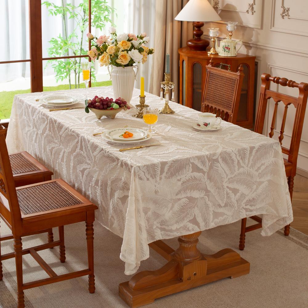 Yingchuang French Lace Tablecloth Relief Pattern Decoration Tv Cabinet Cover Cloth Restaurant B & B Hotel Fringed Table