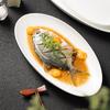 Creative Underglaze Colorful Fish Plate B & B Tableware New Steamed Fish Plate Oval Dumpling Plate Oven Premium Vegetable Plate