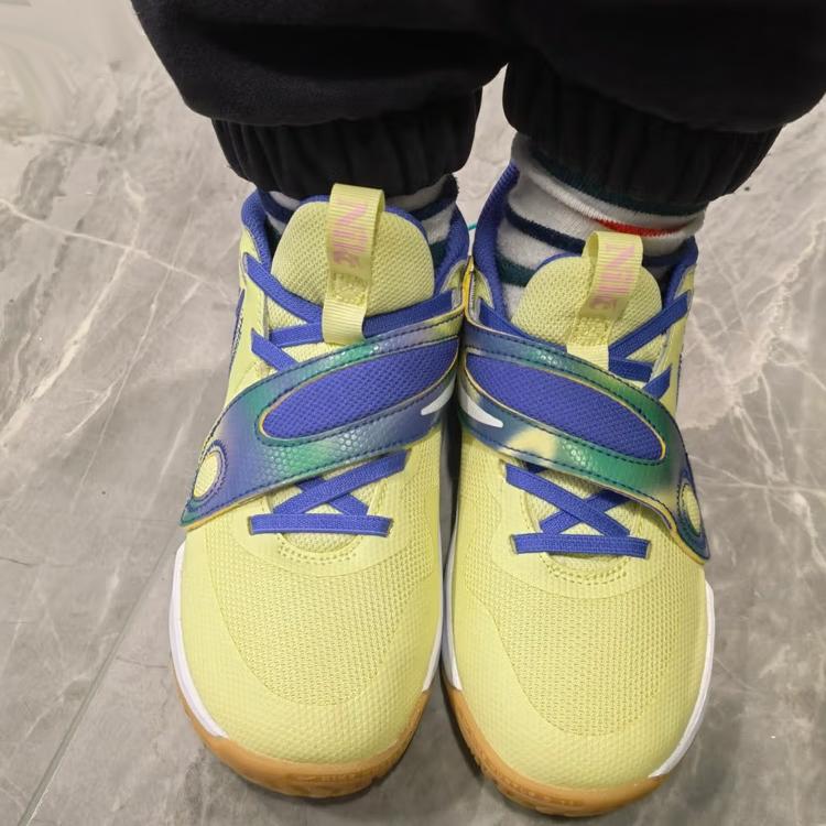 Nike Team Hustle D11 SE PS Luminous Green Ultramarine Kids Sneakers Medium-Soft-Pink Stadium-Green Light-Ultramarine FN6677-300