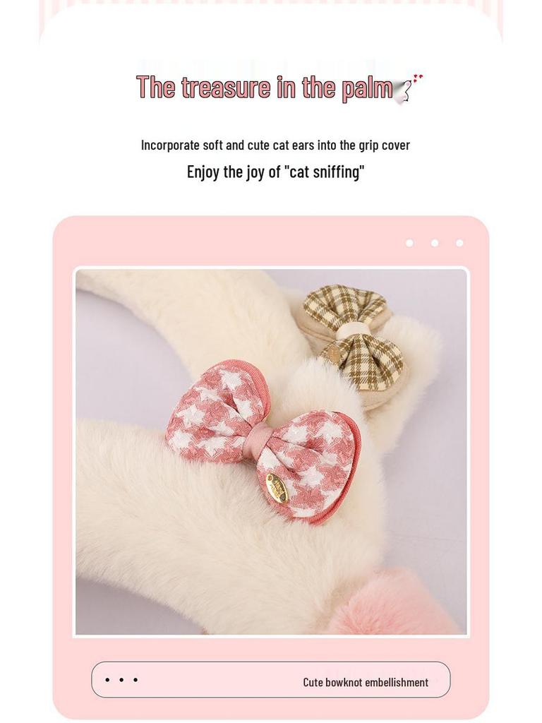 2023 Elegant Knot Kitten Plush Steering Wheel Cover