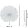 Round Shaped DIY Painting Fan with Plastic Handle Folded Fan Blank Paper Fan for Home Dancing Party Wedding Decoration