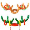 Gioco di lancio dell'anello di corna di renna gonfiabile per le vacanze di Natale Gioco di festa di Natale Fascia per capelli Giocattoli gonfiabili Festa Famiglia Scuola Oggetti di scena Gioco