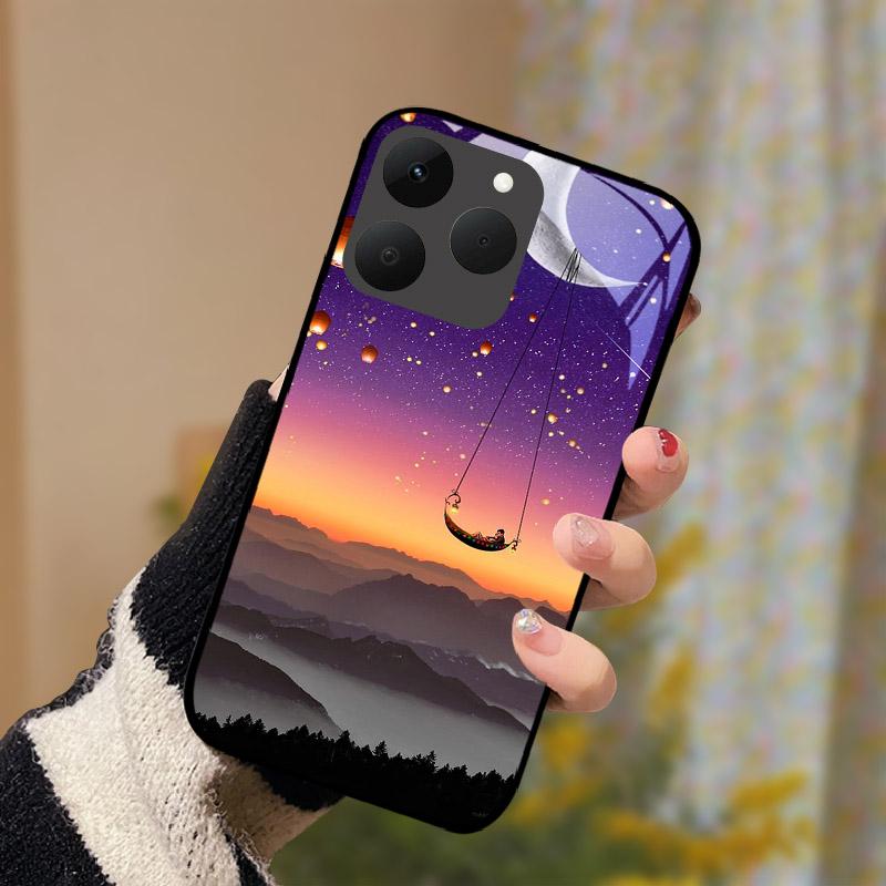 Für Realme 15T 15 T 5G Hülle Luxus Mode Gehärtetes Glas Rückseite Für Realme15T Stoßfester Bumper Funda RMX5111 RMX5112 Etui