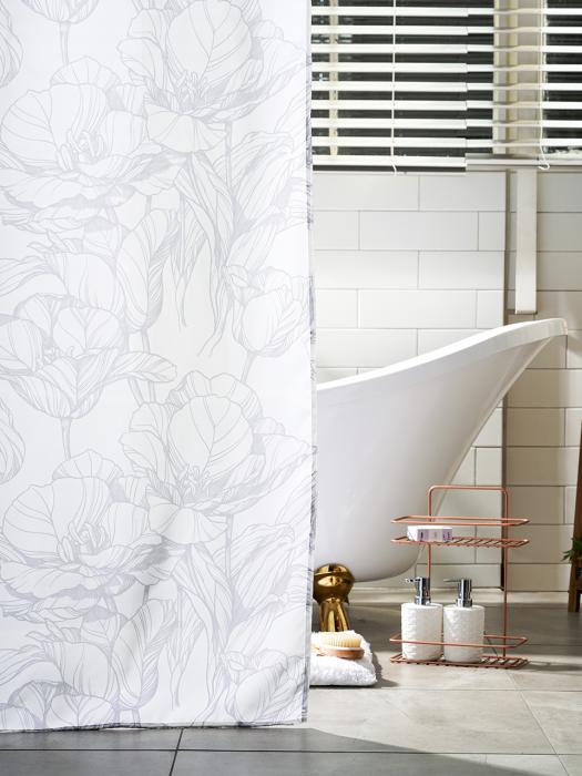 

Тканинна шторка для душу Surfinia Fabric Touch Квітка лотоса single type