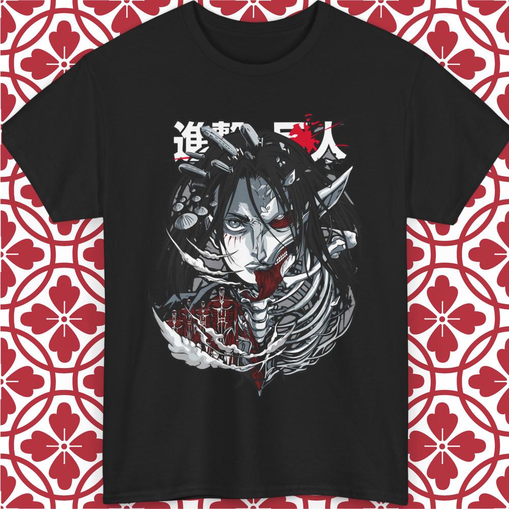 Attack On Titan Anime T-Shirt Eren Yeager Shingeki No Kyojin Manga Tee Graphic