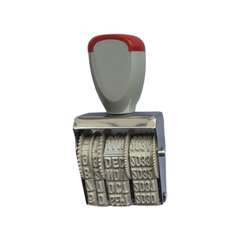 

Многофункциональный нумератор Английский/Испанский/Французский штамп даты Регулируемый офисный штамп Датер с чернилами для офиса