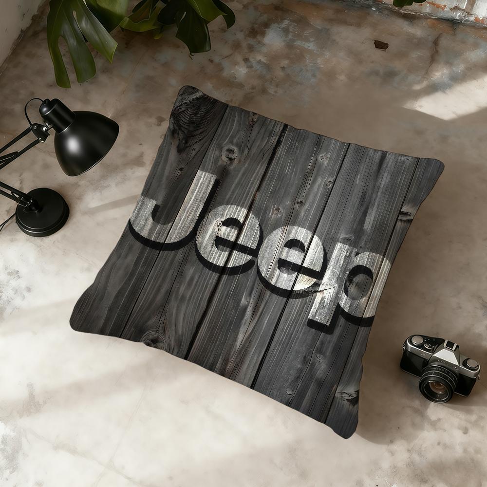 

J-Jeep-ES Логотип Крута Автомобільна Наволочка для Подушки Дім Офіс Зручна Нордична Простота Хіт На Блискавці Наволочка для Подушки 40cmx40cm