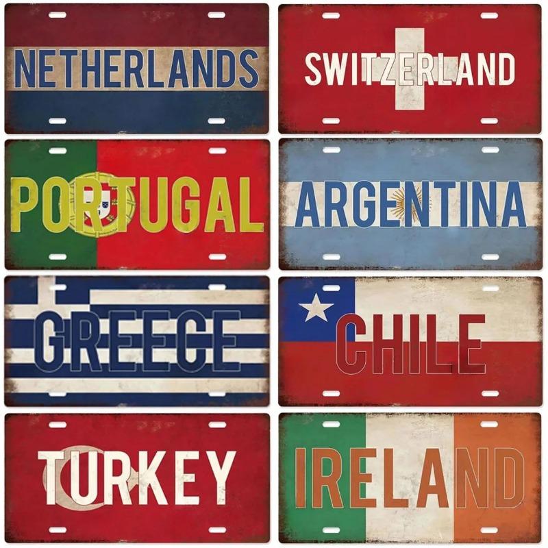Portugal Turkey Netherlands Vintage Metal Signs